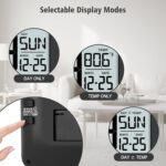 WallarGe 14.5'' Atomic Clock with Backlight, Large Digital Wall Clock Battery Operated, Large Display with Temperature and Date, Easy to Read and Set Digital Wall Clock, Auto DST - Image 6