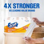 Scott ComfortPlus Toilet Paper, 12 Double Rolls, 231 Sheets per Roll, Septic-Safe, 1-Ply Toilet Tissue - Image 4