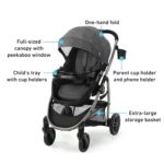 Graco Redmond Modes Pramette Stroller, 3-in-1 Convertible: Car Seat Carrier, Infant Pramette to Toddler Stroller with Reversible Seat and One-hand Fold - Image 7