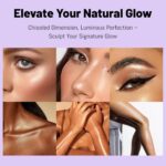 Cream Contour Stick Kit for Mature Skin, Moisturize Bronzer Pen and Highlighter with Brush, Brightens & Shades Pencil, Long Lasting & Smooth Gliding Face Illuminator for Older Women - Image 8