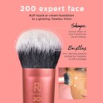 Real Techniques Expert Face Professional Foundation Makeup Brush for Even Streak Free Application, Dense Bristles For Buffing, Orange, 1 Count - Image 3