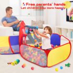 3 in 1 Kids Play Tent for Toddler with Baby Ball Pit and Play Tunnel, Children Indoor Outdoor Playhouse with Climbing Tunnel Toy for Toddlers, Boys and Girls Best Birthday Gifts（No Balls） - Image 5