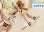 Toddler Grip Socks with Non-Slip, Unisex Baby Retro Stripe Seamless Crew Ankle Cotton Socks for Girls Boys 6 Pairs - Image 5