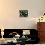 Framed Vintage Woman Reading Book Canvas Wall Art Moody Black and Green Oil Painting Living Room Bedroom Decor Home Artwork - Image 7