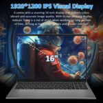 16" Traditional Laptop Computer, i3 Processor 16GB RAM 1TB SSD Silver Laptops Notebook with Backlit Keyboard, Fingerprint, WiFi 6 Bluetooth 5.3 Laptops for Students & Office USB-C Port - Image 4