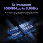 16" Traditional Laptop Computer, i3 Processor 16GB RAM 1TB SSD Silver Laptops Notebook with Backlit Keyboard, Fingerprint, WiFi 6 Bluetooth 5.3 Laptops for Students & Office USB-C Port - Image 5