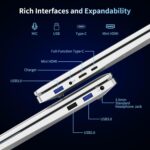 16" Traditional Laptop Computer, i3 Processor 16GB RAM 1TB SSD Silver Laptops Notebook with Backlit Keyboard, Fingerprint, WiFi 6 Bluetooth 5.3 Laptops for Students & Office USB-C Port - Image 7