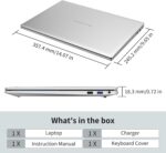 16" Traditional Laptop Computer, i3 Processor 16GB RAM 1TB SSD Silver Laptops Notebook with Backlit Keyboard, Fingerprint, WiFi 6 Bluetooth 5.3 Laptops for Students & Office USB-C Port - Image 9
