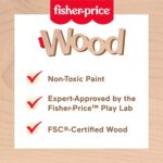 Fisher-Price Wood Baby Playmat Lay & Play Deluxe Activity Gym with Wooden Frame & Tummy Time Sensory Toys for Newborns 0+ Months (Amazon Exclusive) - Image 4