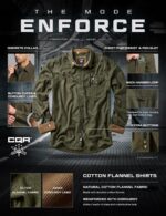 CQR Men's 100% All Cotton Button Down Flannel Shirts, Long Sleeve Brushed Warm Soft Casual Outdoor Plaid Shirt - Image 7