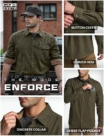 CQR Men's 100% All Cotton Button Down Flannel Shirts, Long Sleeve Brushed Warm Soft Casual Outdoor Plaid Shirt - Image 9