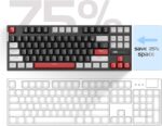 MageGee 75% Mechanical Gaming Keyboard, Red Switch, LED Blue Backlit, 87 Keys Compact TKL Wired Computer Keyboards for Windows Laptop PC Gamer - Black/Grey - Image 4