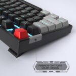 MageGee 75% Mechanical Gaming Keyboard, Red Switch, LED Blue Backlit, 87 Keys Compact TKL Wired Computer Keyboards for Windows Laptop PC Gamer - Black/Grey - Image 7