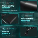 Gaming Chair with RGB, Computer Gaming Chairs with LED Lights and Footrest for Home, Office, Black - Image 8