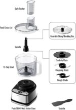 Food Processor, 4 Programs & Pulse,1000W Max Power,12 Cups Total Volume for Slicing, Mincing, Dicing, Shredding, Puree, Dough and Vegetable Chopper Clean Bowl Scraper, Stainless Steel - Image 9