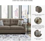 Signature Design by Ashley Mahoney Contemporary 2-in-1 Tufted Sofa Sleeper with Folding Gel Memory Foam Mattress, Full, Dark Brown - Image 6