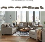 Signature Design by Ashley Mahoney Contemporary 2-in-1 Tufted Sofa Sleeper with Folding Gel Memory Foam Mattress, Full, Dark Brown - Image 7