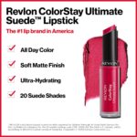 REVLON Lipstick, ColorStay Ultimate Suede Lipstick, High Impact Lip color with Moisturizing Creamy Formula, Infused with Vitamin E, 080 Fashionista, 0.09 Oz - Image 4