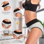 Eiggam Underwear for Women Cotton High Waist Panties Full Coverage Briefs Soft Strech Ladies Breathable Panties-Multi Pack - Image 6