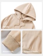 JMIERR Mens Casual Cotton Hooded Collar Drawstring Hoodies Pullover Sweatshirts Casual Long Sleeve Shirts - Image 8