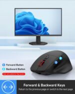 Redragon Large Wireless Gaming Mouse for Big Hands, Tri-Modes 2.4G/Bluetooth/Wired Rechargeable Ergo RGB Mouse with 2 Side Buttons, 12800 DPI, 6 Backlit Modes, Programmable Macro Gamer Mouse - Image 8