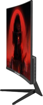 24 inch Curved Monitor 100Hz 1ms, Computer Gaming Monitor FHD 1920×1080P,3000:1 Contrast Ratio, with FreeSync & Eye-Care Technology, HDMI×1,VGA×1 for Gaming Home Office,Wall Mount Install - Image 3