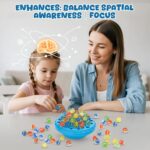 Marble Balance Game, Wobble Marble Stacking Game for Kids 6+, Family Games for Kids and Adults with Built-in Storage, Marbles Board Game for 1-4 Players, Fun Birthday Party Games Toys - Image 6