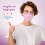 Miuphro Multiple Colour KN95 Face Mask 50 Pcs, 5 Layers Safety KN95 Masks, Disposable Masks Respirator for Outdoor(Pink,Blue,Red,Purlpe,Grey) - Image 5