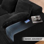 131'' U Shaped Sectional Couches with Chaise Lounge, No Assembly Required Deep Seat Modular Cloud Sofa for Living Room 1PCS, Bedroom - Image 8