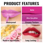 Oulac Matte Liquid Pink Lipstick for Women, Pink Nude Long Lasting Lipstick, Waterproof Lip Stain, No Transfer, Creamy High Pigmented Formula with Vitamin E, Vegan & Cruelty-Free M19 - Image 6