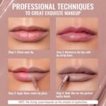 Oulac Matte Liquid Pink Lipstick for Women, Pink Nude Long Lasting Lipstick, Waterproof Lip Stain, No Transfer, Creamy High Pigmented Formula with Vitamin E, Vegan & Cruelty-Free M19 - Image 8