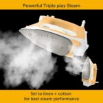 oliso TG1600 ProPlus Smart Iron with Auto-Lift – 1800 Watt Steam Iron for Clothes, Sewing, Quilting & Crafting – Diamond Ceramic-Flow Soleplate, Butterscotch - Image 8