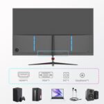 27 inch Gaming Monitor 100Hz Computer Monitor Built-in Speakers Full HD 1920 x 1080P with HDMI DP Interface Eye Care Frameless with 3-Side Virtually Borderless Design VESA（100 x 100mm） - Image 8