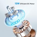 DR.PREPARE Tower Fan for Bedroom, 25 dB Quiet DC Bladeless Fan with Remote, 8 Speeds, 1-8H Timer, 80° Oscillating Fans for Indoors, 16 Inch Portable Desk Table Fans for Room, Home, Office - Image 3