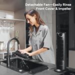 DR.PREPARE Tower Fan for Bedroom, 25 dB Quiet DC Bladeless Fan with Remote, 8 Speeds, 1-8H Timer, 80° Oscillating Fans for Indoors, 16 Inch Portable Desk Table Fans for Room, Home, Office - Image 7