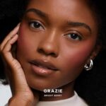 Saie SuperSuede Baked Blush - Talc-Free Powder Blush for Cheeks Infused with Hyaluronic Acid, Glycerin + Squalane - Hydrating Face Makeup for a Natural, Diffused Flush of Color - Grazie (0.1 Ounce) - Image 3