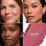 Saie SuperSuede Baked Blush - Talc-Free Powder Blush for Cheeks Infused with Hyaluronic Acid, Glycerin + Squalane - Hydrating Face Makeup for a Natural, Diffused Flush of Color - Grazie (0.1 Ounce) - Image 4