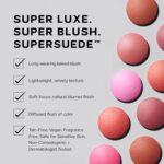 Saie SuperSuede Baked Blush - Talc-Free Powder Blush for Cheeks Infused with Hyaluronic Acid, Glycerin + Squalane - Hydrating Face Makeup for a Natural, Diffused Flush of Color - Grazie (0.1 Ounce) - Image 7