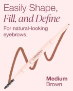 Mineral Fusion Retractable Brow Pencil (Medium Brown) - TZR 2025 Beauty Heroes Award Winner - Shape & Define Eyebrow with Blending Spoolie Brush - Velvety Smooth, Long-Lasting Color - Vegan Formula - Image 5
