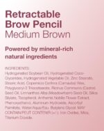 Mineral Fusion Retractable Brow Pencil (Medium Brown) - TZR 2025 Beauty Heroes Award Winner - Shape & Define Eyebrow with Blending Spoolie Brush - Velvety Smooth, Long-Lasting Color - Vegan Formula - Image 10