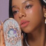 Flower Knows Little Angel 9-Color Eyeshadow Palette,Pink Beige Makeup Palette with 6 Matte + 3 Shimmer Shades,Blendable Smooth Cute Eye Makeup,0.37 Oz(01 Eden's Angel) - Image 7