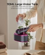 Portable Travel Steamer for Clothes: 2-in-1 Handheld Garment Steamer Iron - Rapid 15s Heat Up & 5 Steam Settings - Large Ceramic Panel - 110-120V Upgraded - Image 6