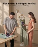 Portable Travel Steamer for Clothes: 2-in-1 Handheld Garment Steamer Iron - Rapid 15s Heat Up & 5 Steam Settings - Large Ceramic Panel - 110-120V Upgraded - Image 7