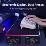 EWEADN F61 60% Gaming Keyboard Wired, RGB Backlit Membrane Gaming Keyboard with PBT Keycaps, Compact Design, Lanyard Wired Keyboard for Mac/Win-White - Image 10