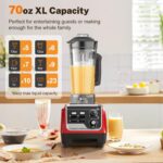 Blenders for Kitchen 1800W Powerful Smoothie Blender 70 Oz Large Capacity and BPA-Free Containers with To-Go Cup Countertop Blender for Smoothies, Ice Crushing & Frozen Drinks - Image 3