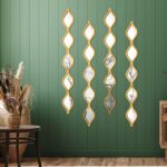 Qunclay Teardrop Mirror Wall Art Decorative Mirror Wall Decor Long Narrow Hanging Art for Apartment Living Room Bathroom Bedroom Entryway(Gold,4 Pcs) - Image 7