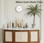 Woodgrain Wall Clock–Silent Non-Ticking Wall Clocks Battery Operated 8 Inch, Large Easy-to-Read Numbers Modern Modern Analog Clock for Bedroom Living Room Kitchen Office Gym (Brown) - Image 3