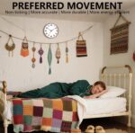 Woodgrain Wall Clock–Silent Non-Ticking Wall Clocks Battery Operated 8 Inch, Large Easy-to-Read Numbers Modern Modern Analog Clock for Bedroom Living Room Kitchen Office Gym (Brown) - Image 5