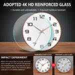 Woodgrain Wall Clock–Silent Non-Ticking Wall Clocks Battery Operated 8 Inch, Large Easy-to-Read Numbers Modern Modern Analog Clock for Bedroom Living Room Kitchen Office Gym (Brown) - Image 6