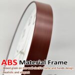 Woodgrain Wall Clock–Silent Non-Ticking Wall Clocks Battery Operated 8 Inch, Large Easy-to-Read Numbers Modern Modern Analog Clock for Bedroom Living Room Kitchen Office Gym (Brown) - Image 7